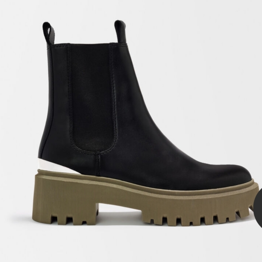 Maje Black and Brown Chelsea Ankle Boots - Picture 5 of 11